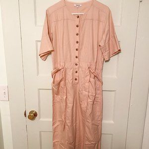 Women's Madewell Blush Topstitched Coverall Jumpsuit